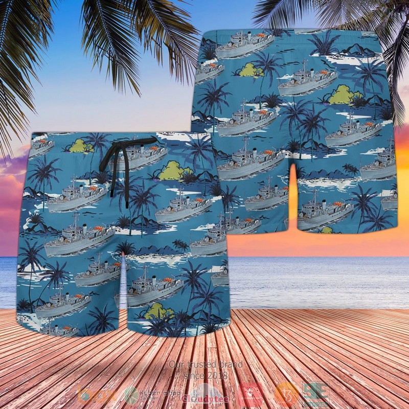 NEW RN Historical Ton-class minesweeper Hawaii Shirt, Shorts 2 RN Historical Ton class minesweeper Hawaiian Shirt Shorts 1