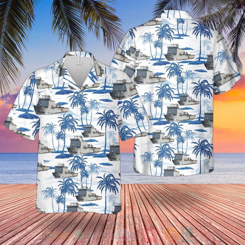 RN RFA Bay class Landing Ship Hawaiian Shirt
