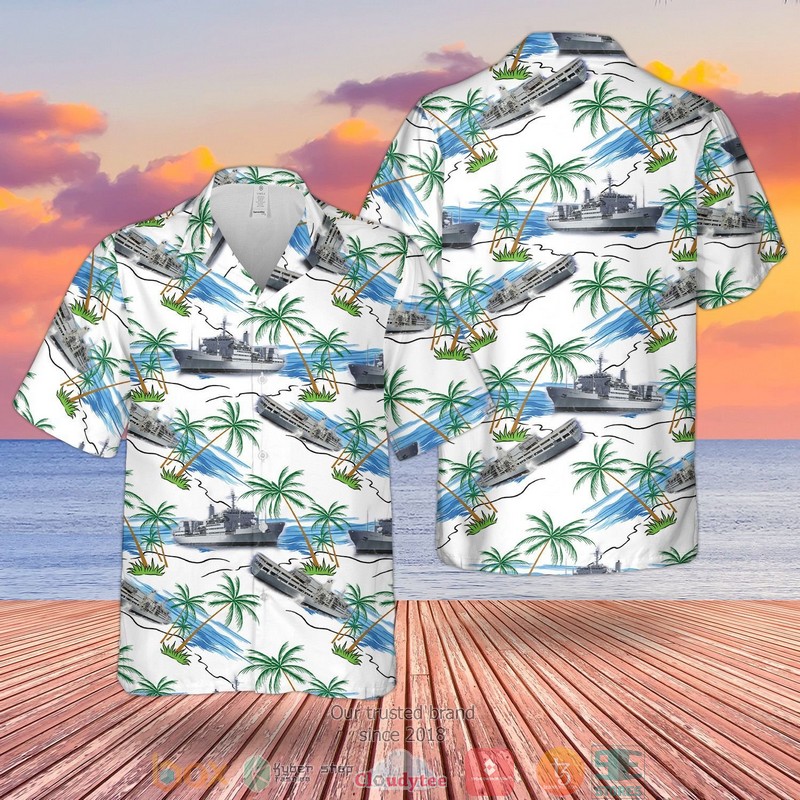RN RFA Historical Fort Rosalie Replenishment Ship Hawaiian Shirt