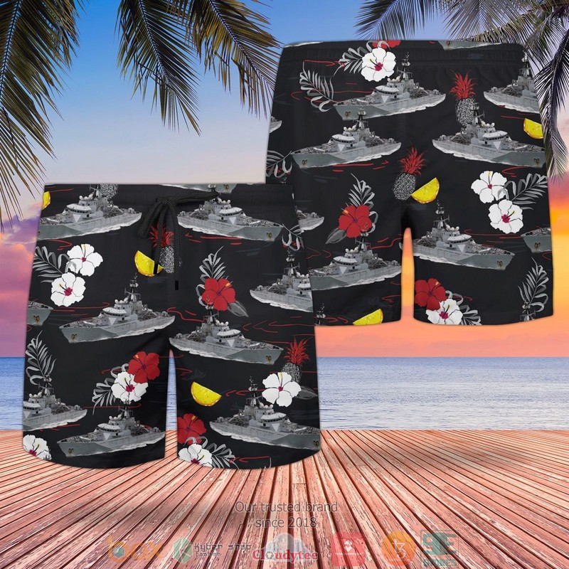 NEW RN River-class Offshore Patrol Vessel Hawaii Shirt, Shorts 2 RN River class Offshore Patrol Vessel Hawaiian Shirt Shorts 1