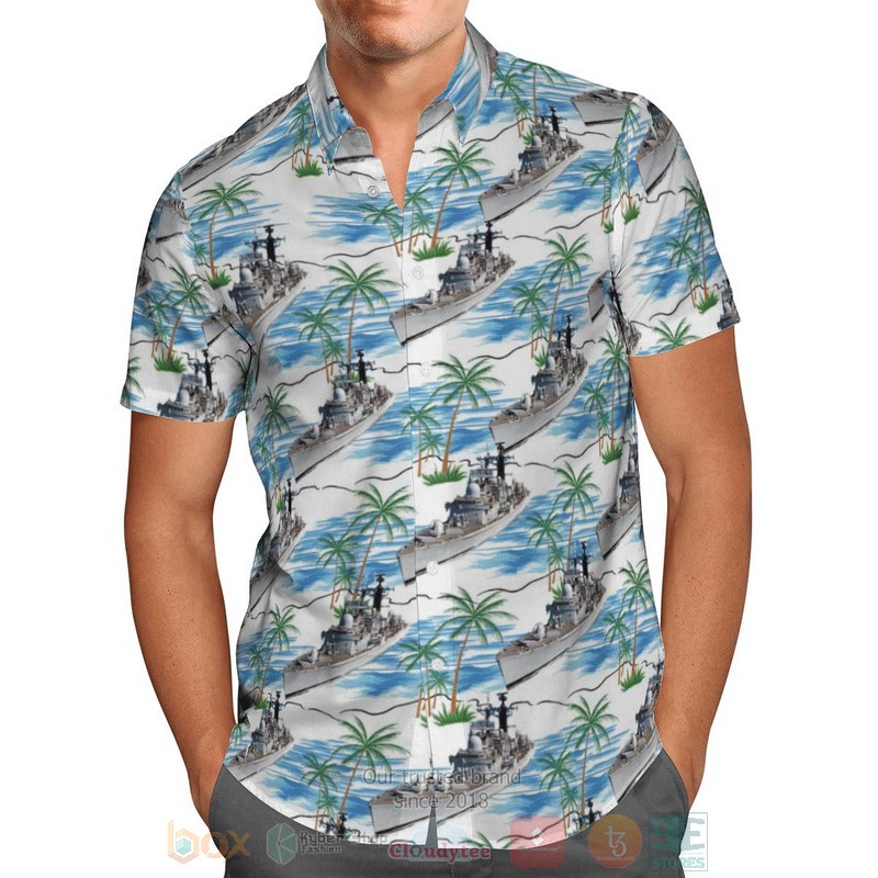 RN Sheffield Class Type 42 Destroyer Hawaiian Shirt 1