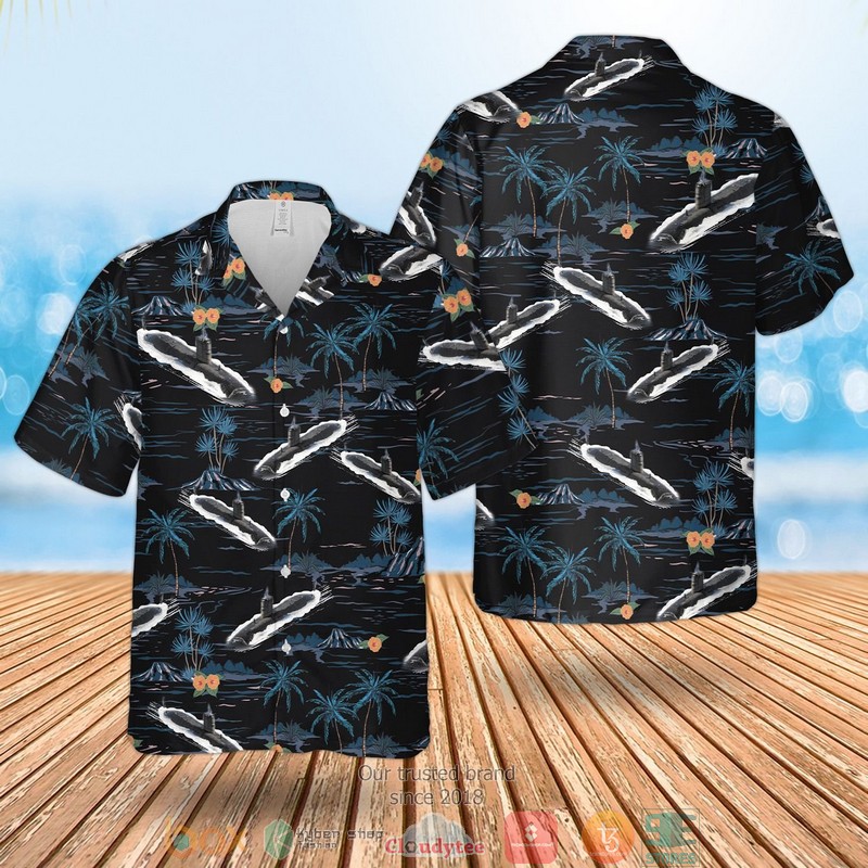 RN Trafalgar Class Attack Submarine HMS Talent S92 Hawaiian Shirt