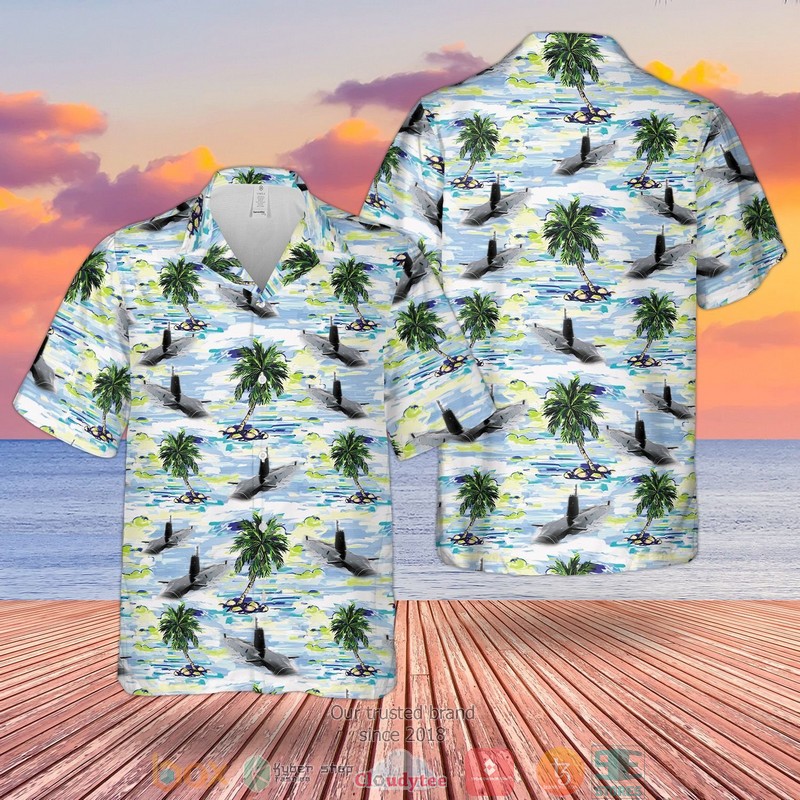 RN Vanguard Class Ballistic Missile Submarine Coconut Hawaiian Shirt