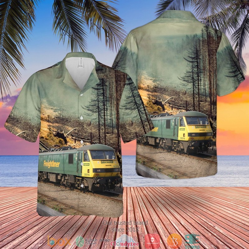 Freightliner Class 90 Locomotive Train Limited Hawaiian Shirt word2