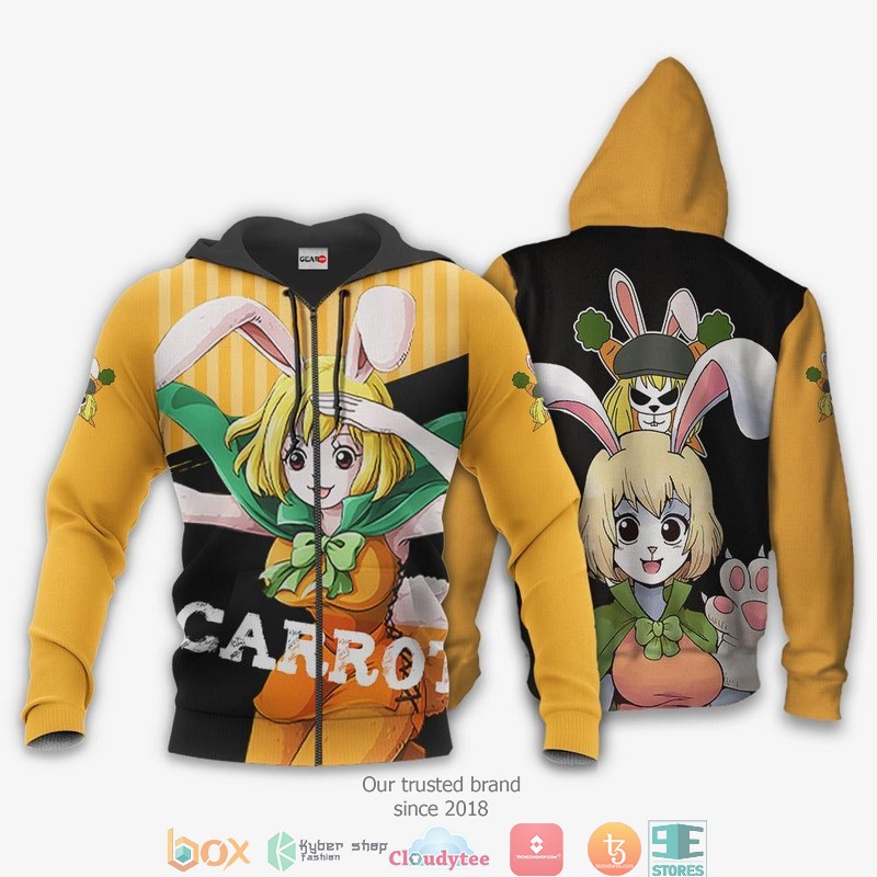 Rabbit Mink Carrot One Piece Anime 3D Shirt Bomber jacket