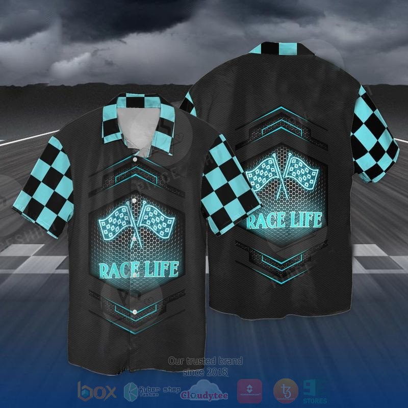 Racing Life Short Sleeve Hawaiian Shirt