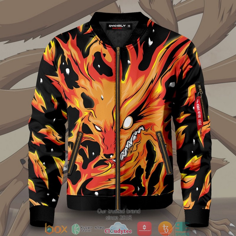 Raging Kurama Bomber Jacket 2 Raging Kurama Bomber Jacket word2