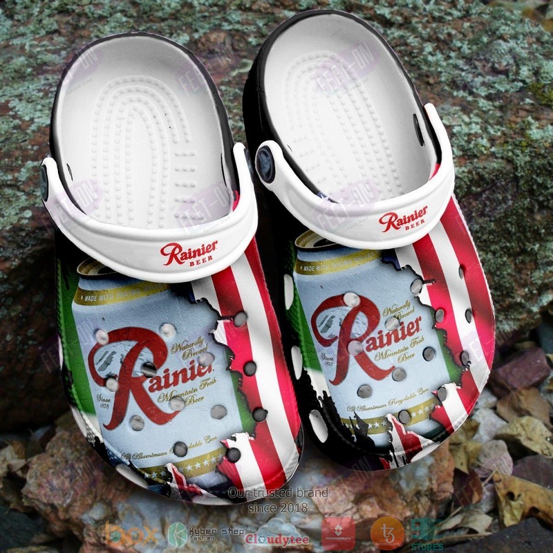 Rainer Beer US Flag Crocband Clogs