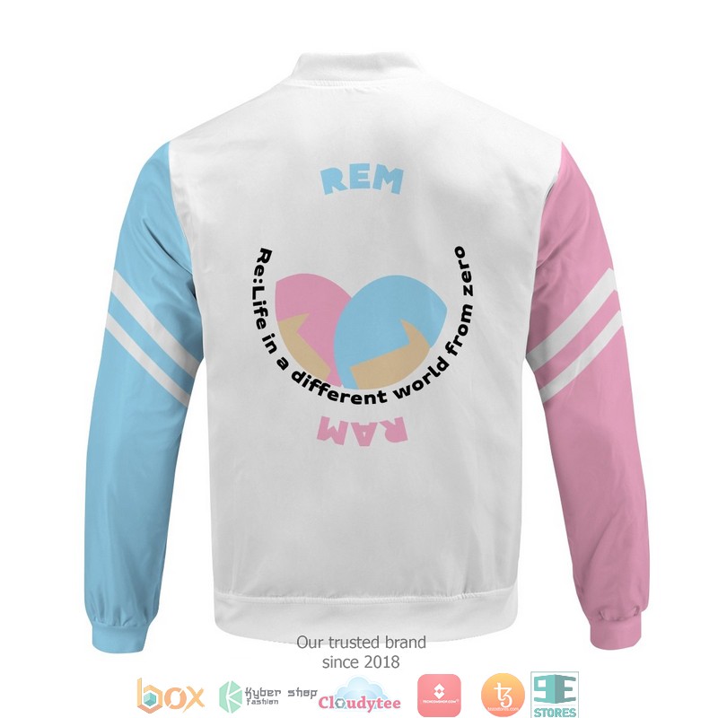 Re Zero Rem Ram Bomber Jacket word1