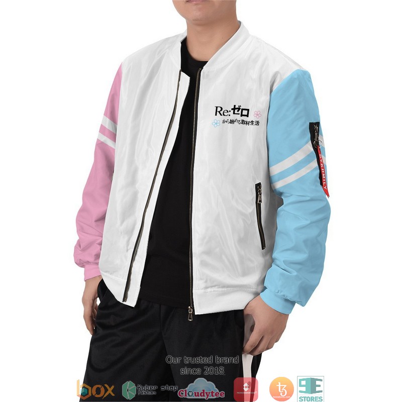 Re Zero Rem Ram Bomber Jacket word1
