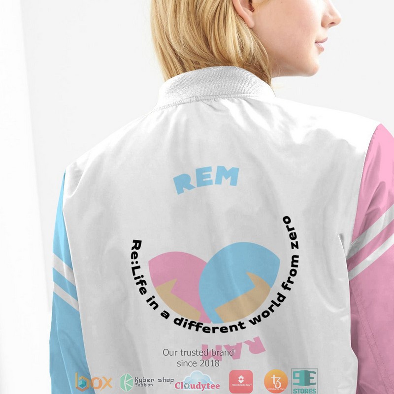 Re Zero Rem Ram Bomber Jacket word1