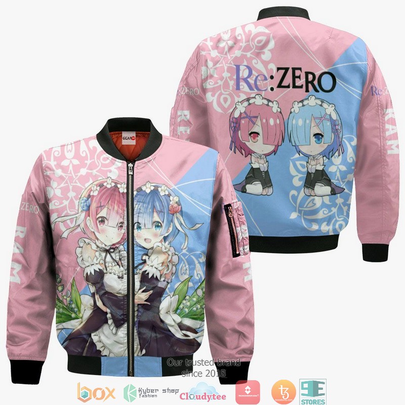 Re Zezo Rem and Ram Anime 3D Shirt Bomber jacket 1 2 3
