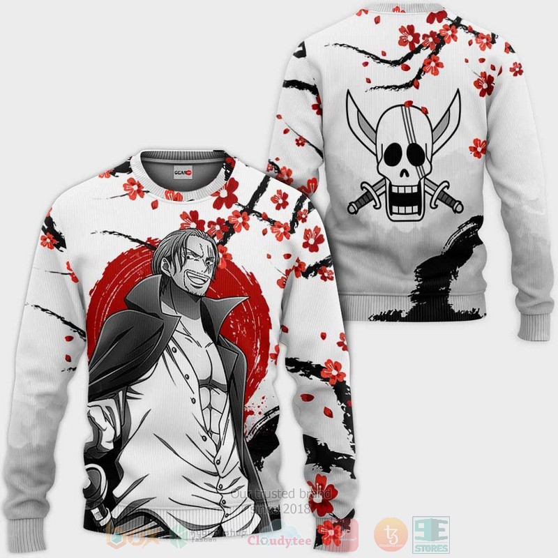 BEST Anime Red-Haired Shanks One Piece All Over Print Hoodie-Bomber Jacket 2 Red Haired Shanks Custom One Piece Anime 3D Hoodie Bomber Jacket 1