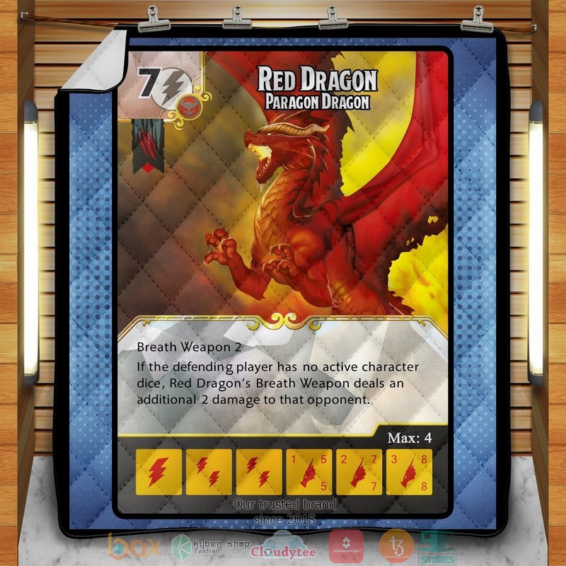 Red Dragon Quilt Blanket