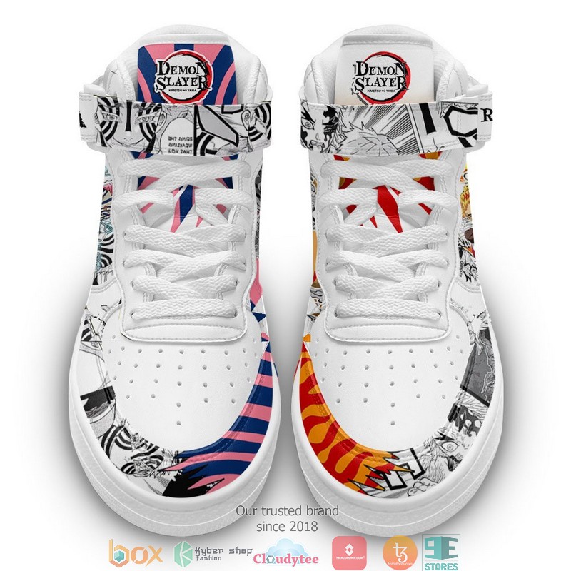 Rengoku Akaza Demon Slayer Anime Mix Manga High Air Force Sneaker 1