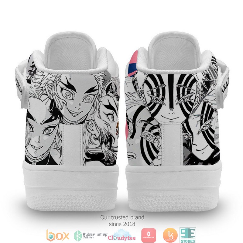 Rengoku Akaza Demon Slayer Anime Mix Manga High Air Force Sneaker 1 2