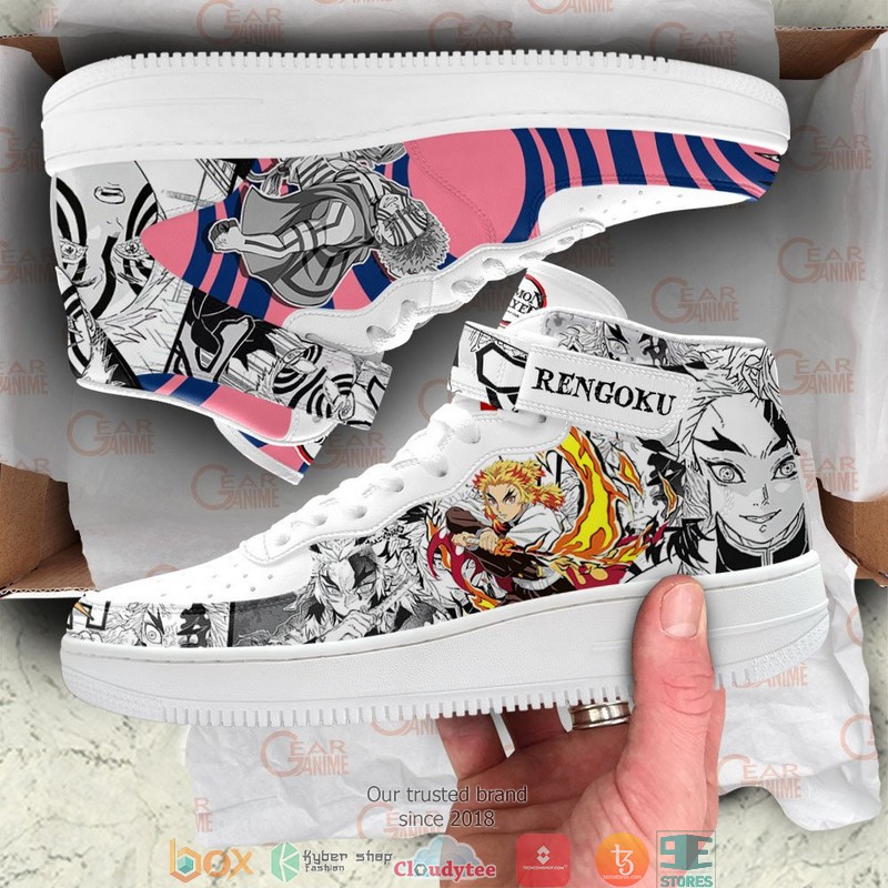 Rengoku Akaza Demon Slayer Anime Mix Manga High Air Force Sneaker 1 2 3