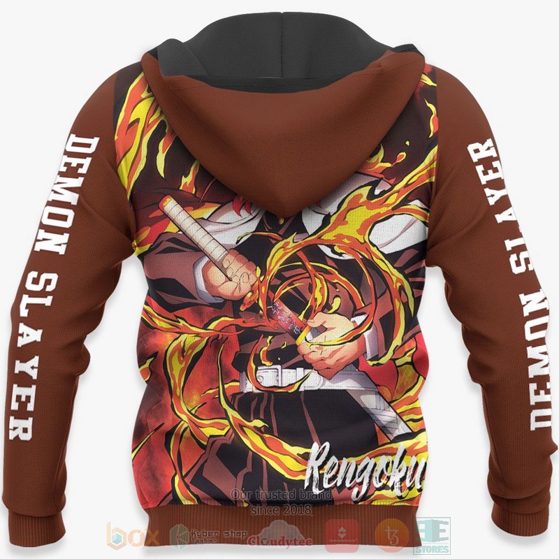BEST Anime Rengoku Kimetsu All Over Print Hoodie-Bomber Jacket 5 Rengoku Custom Kimetsu Anime 3D Hoodie Bomber Jacket 1 2 3 4