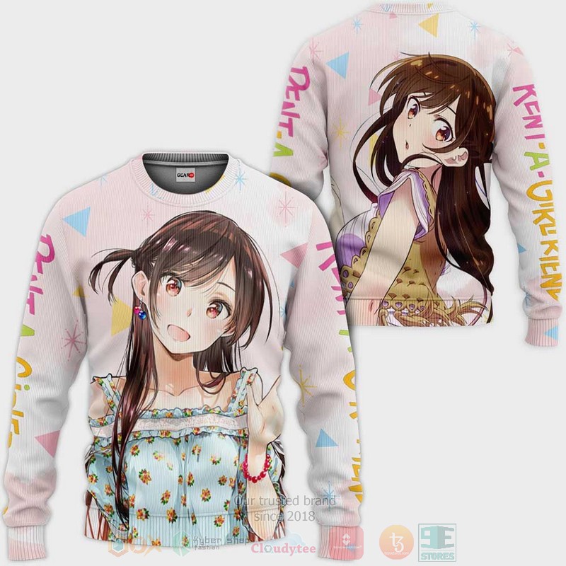 BEST Anime Rent A Girlfriend Ichinose Chizuru All Over Print Hoodie-Bomber Jacket 2 Rent A Girlfriend Ichinose Chizuru Anime 3D Hoodie Bomber Jacket 1