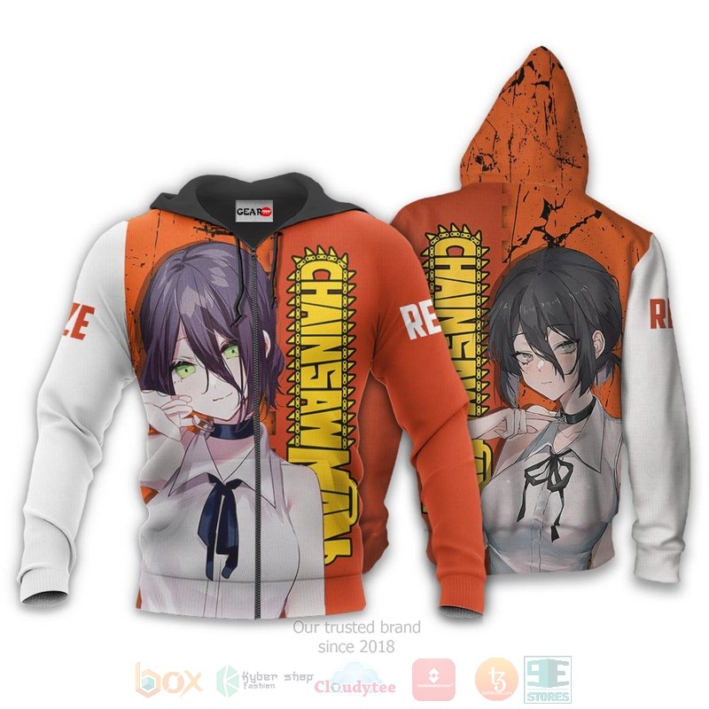 BEST Anime Reze Chainsaw Man All Over Print Hoodie-Bomber Jacket 1 Reze Custom Chainsaw Man Anime 3D Hoodie Bomber Jacket
