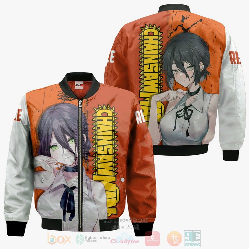 BEST Anime Reze Chainsaw Man All Over Print Hoodie-Bomber Jacket 4 Reze Custom Chainsaw Man Anime 3D Hoodie Bomber Jacket 1 2 3