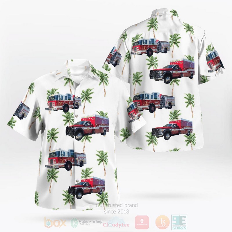 BEST Richland Hills, Texas, Richland Hills Fire Department 3D Aloha Shirt word3