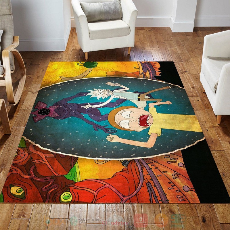 Rick And Morty Christmas Area Rugs 1