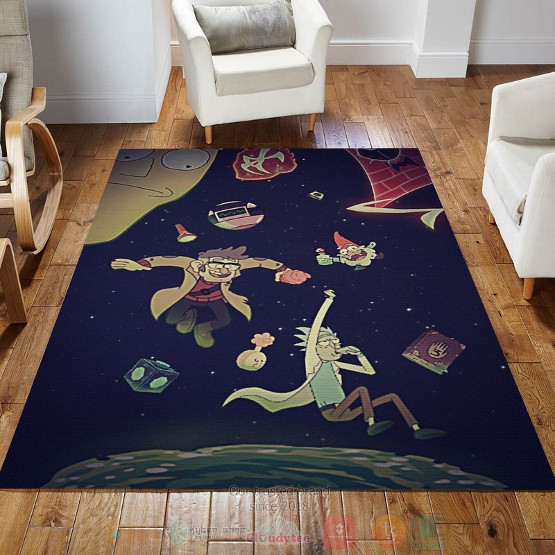 Rick And Morty Christmas Cartoon Area Rugs 1