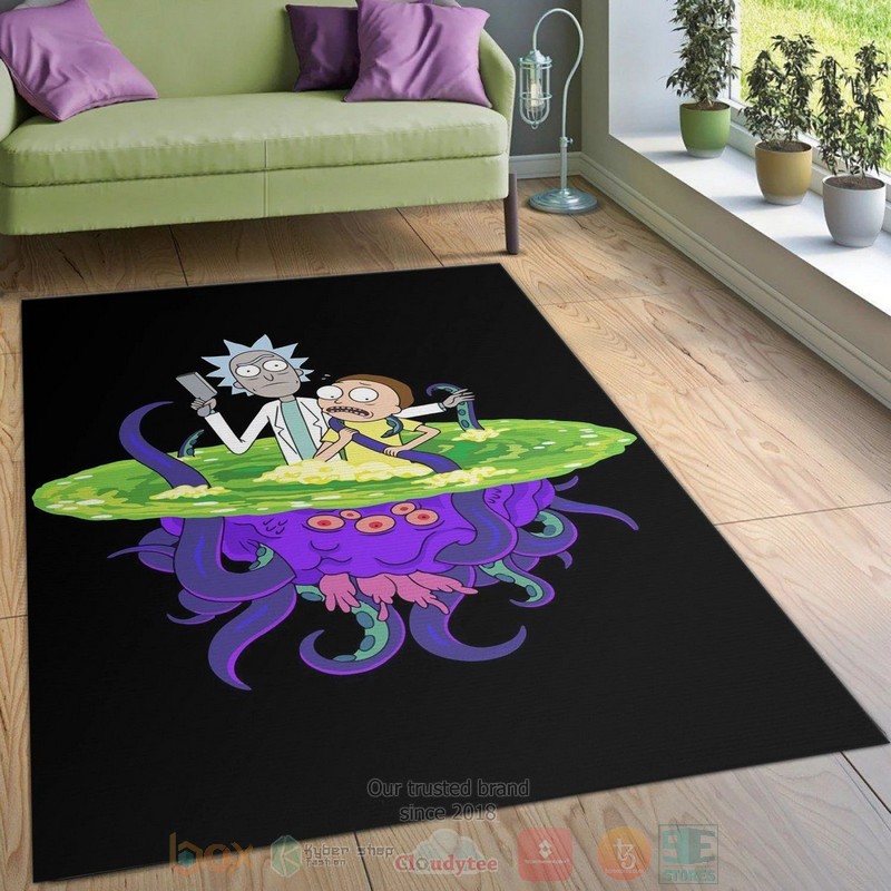 Rick And Morty Portal Area Rugs 1