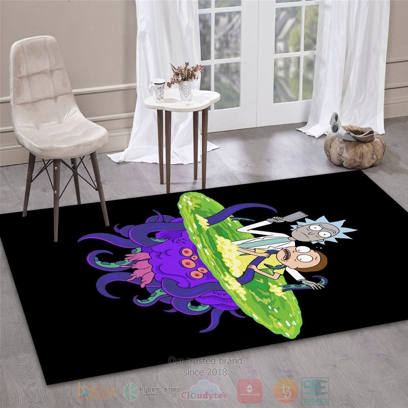 BEST Rick And Morty Portal Bedroom Rugs 3 Rick And Morty Portal Area Rugs 1 2