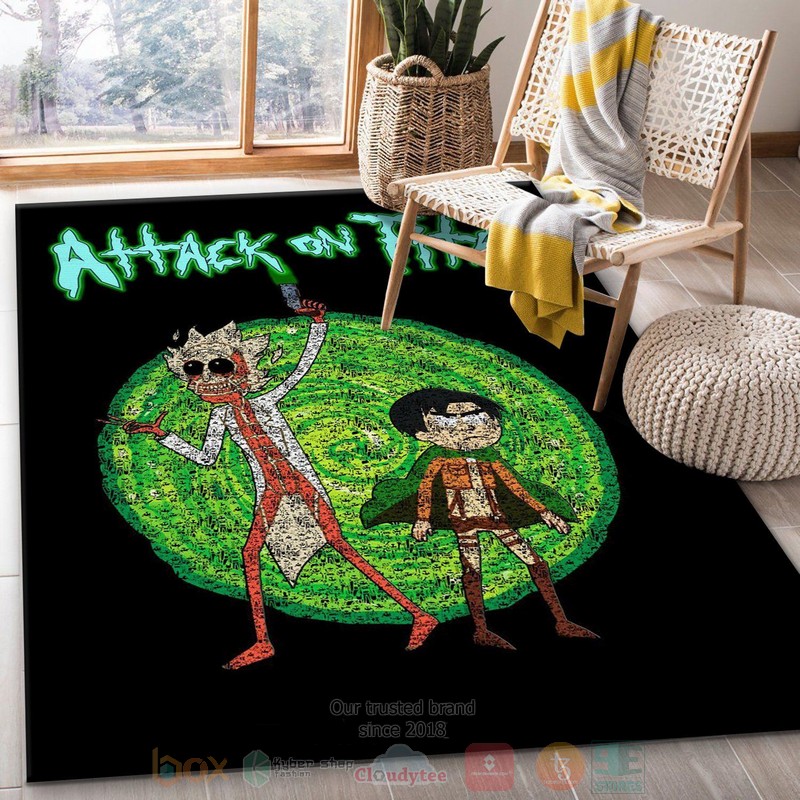 Rick And Morty Titan Noel Area Rugs