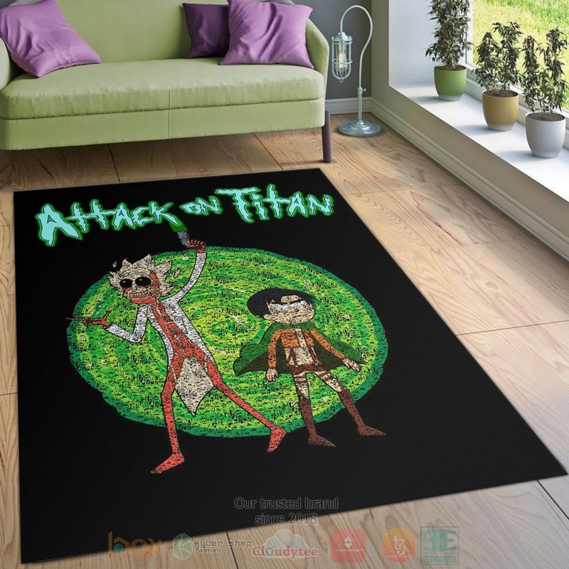 Rick And Morty Titan Noel Area Rugs 1