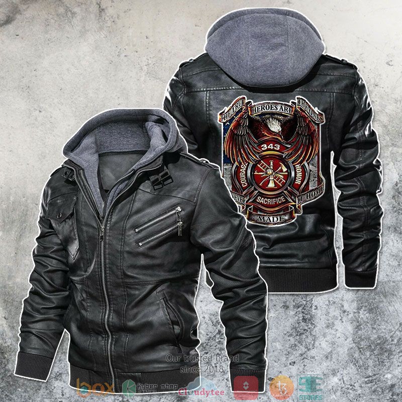 Rider With A Firefighter Spirit Leather Jacket