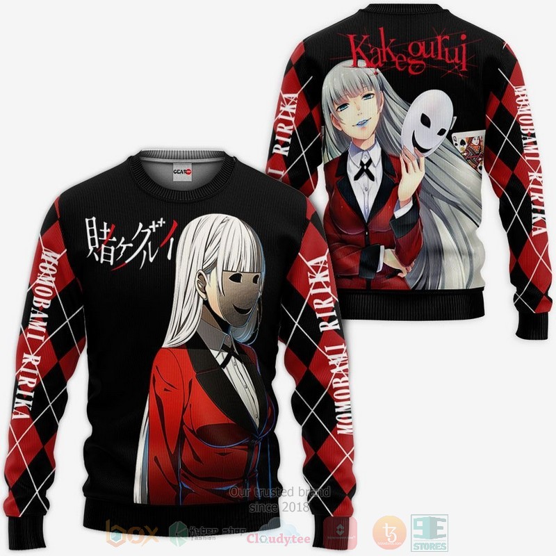 BEST Anime Ririka Momobami Kakegurui All Over Print Hoodie-Bomber Jacket 2 Ririka Momobami Kakegurui Anime 3D Hoodie Bomber Jacket 1