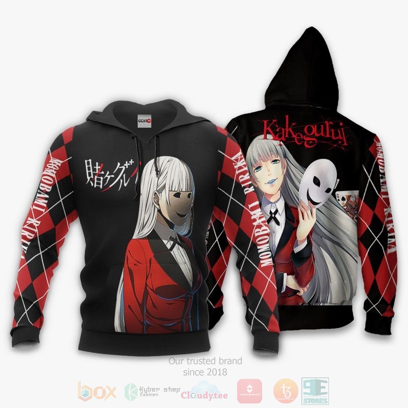 BEST Anime Ririka Momobami Kakegurui All Over Print Hoodie-Bomber Jacket 3 Ririka Momobami Kakegurui Anime 3D Hoodie Bomber Jacket 1 2