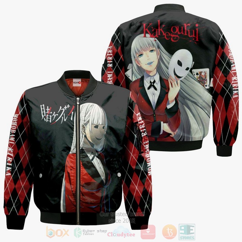 BEST Anime Ririka Momobami Kakegurui All Over Print Hoodie-Bomber Jacket 4 Ririka Momobami Kakegurui Anime 3D Hoodie Bomber Jacket 1 2 3