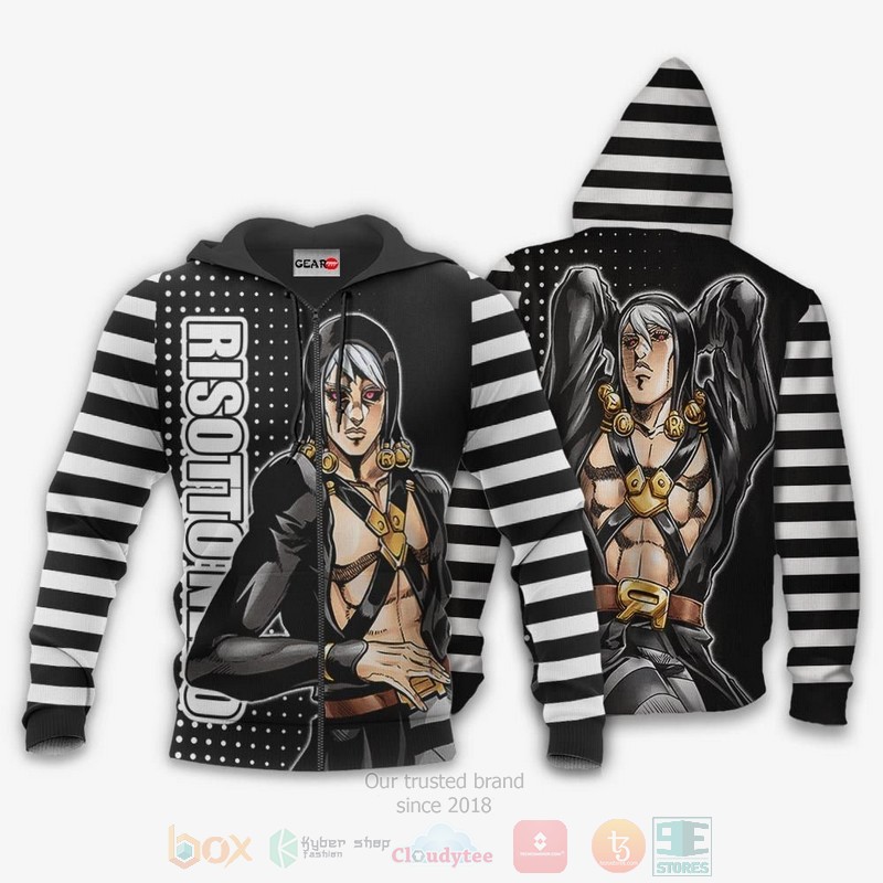 BEST Anime Risotto Nero JoJo's Adventures All Over Print Hoodie-Bomber Jacket 13 Risotto Nero Custom Anime JoJos Adventures 3D Hoodie Bomber Jacket