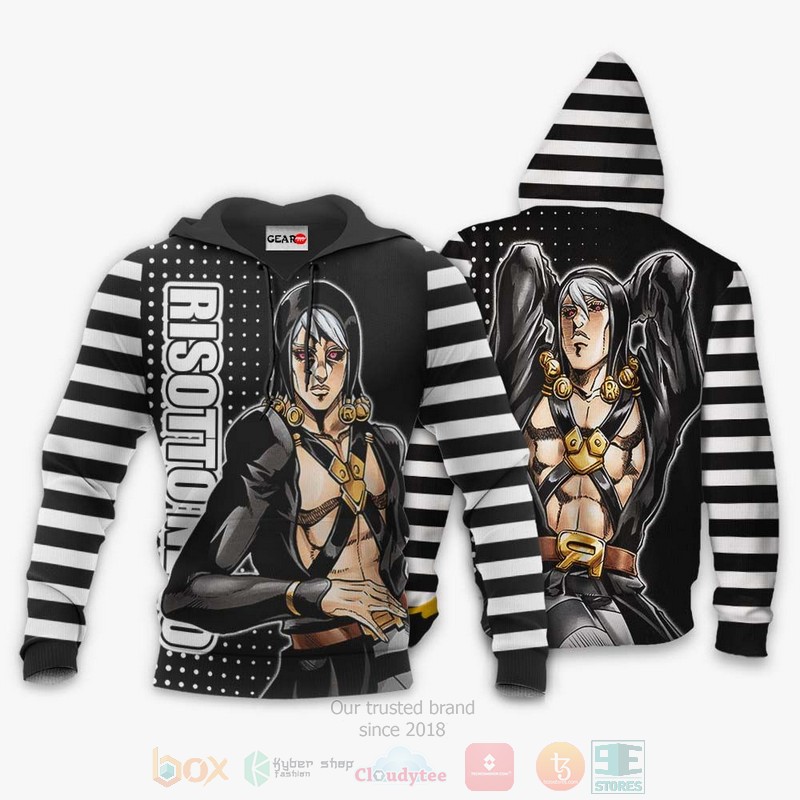 BEST Anime Risotto Nero JoJo's Adventures All Over Print Hoodie-Bomber Jacket 3 Risotto Nero Custom Anime JoJos Adventures 3D Hoodie Bomber Jacket 1 2