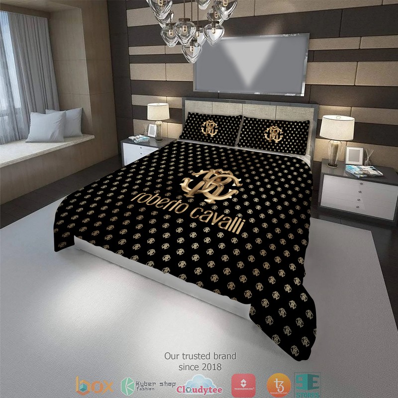 Roberto Cavalli black bedding set