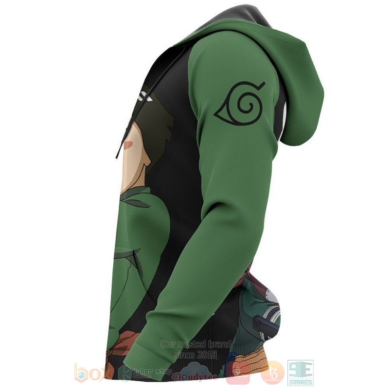 BEST Anime Rock Lee Naruto All Over Print Hoodie-Bomber Jacket 6 Rock Lee Custom Anime Naruto 3D Hoodie Bomber Jacket 1 2 3 4 5