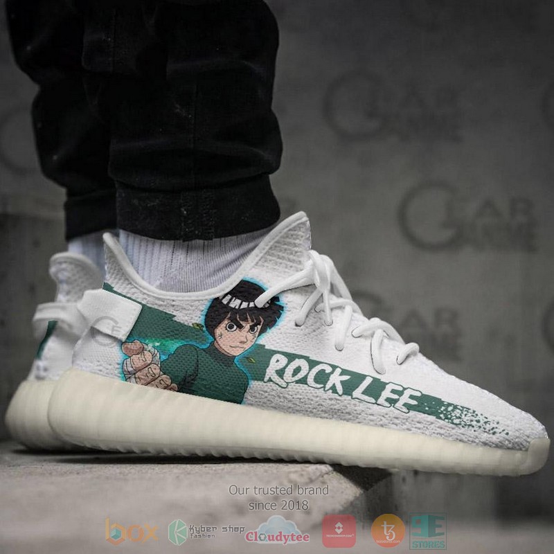 BEST Rock Lee Naruto Yeezy Shoes Sneaker 3 Rock Lee Naruto Anime Yeezy Shoes 1 2