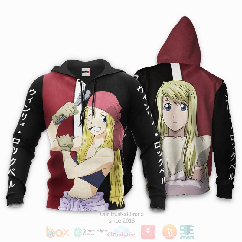 BEST Anime Rockbell Winry Fullmetal Alchemist Anime-Manga All Over Print Hoodie-Bomber Jacket 3 Rockbell Winry Custom Fullmetal Alchemist Anime Manga 3D Hoodie Bomber Jacket 1 2