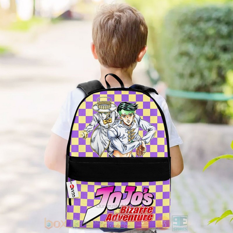BEST Rohan Kishibe JoJo's Adventure Anime 3D Print Backpack 3 Rohan Kishibe JoJos Adventure Anime Backpack 1 2