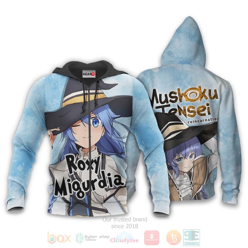 BEST Anime Roxy Migurdia Mushoku Tensei All Over Print Hoodie-Bomber Jacket 12 Roxy Migurdia Custom Mushoku Tensei Anime 3D Hoodie Bomber Jacket