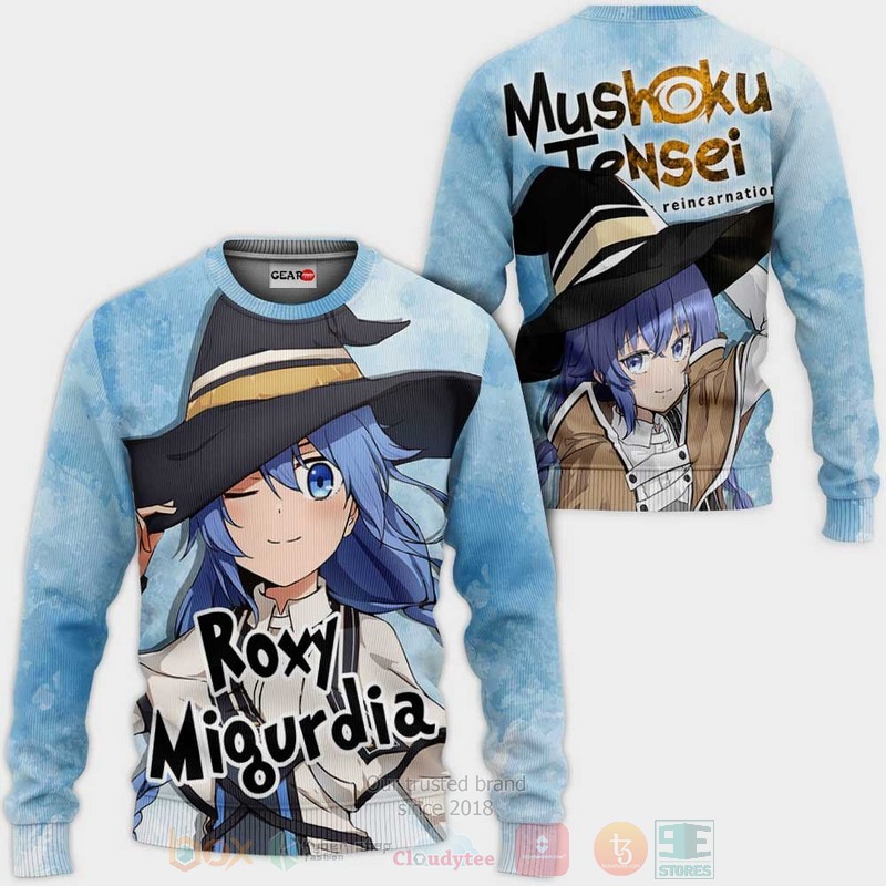 BEST Anime Roxy Migurdia Mushoku Tensei All Over Print Hoodie-Bomber Jacket 2 Roxy Migurdia Custom Mushoku Tensei Anime 3D Hoodie Bomber Jacket 1