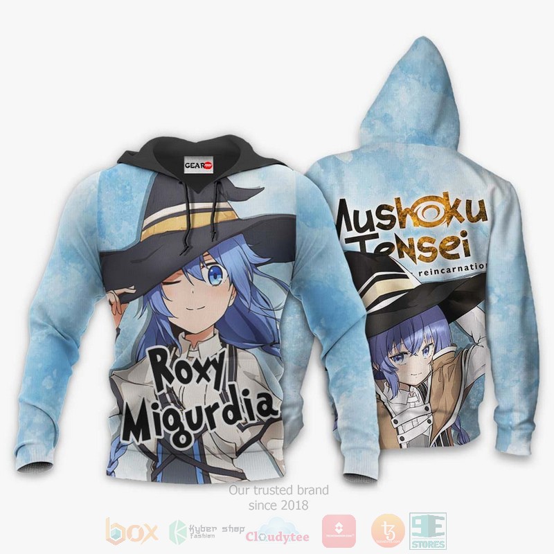 BEST Anime Roxy Migurdia Mushoku Tensei All Over Print Hoodie-Bomber Jacket 3 Roxy Migurdia Custom Mushoku Tensei Anime 3D Hoodie Bomber Jacket 1 2