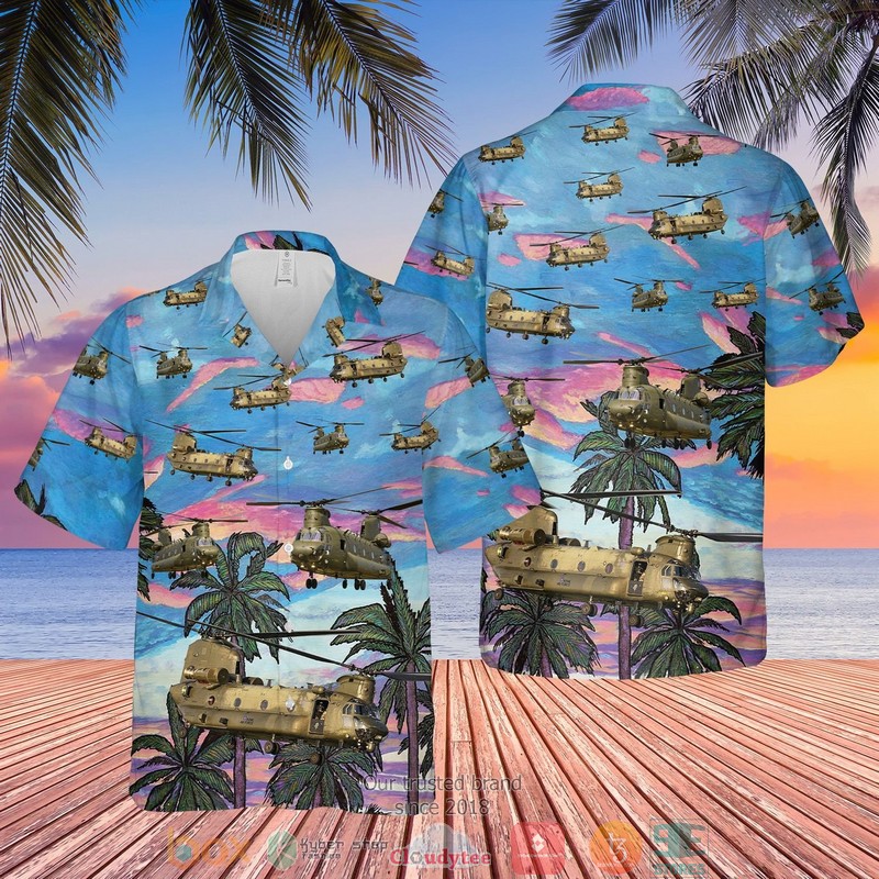 NEW Royal Air Force Boeing Chinook Hawaii Shirt 1 Royal Air Force Boeing Chinook Hawaiian Shirt