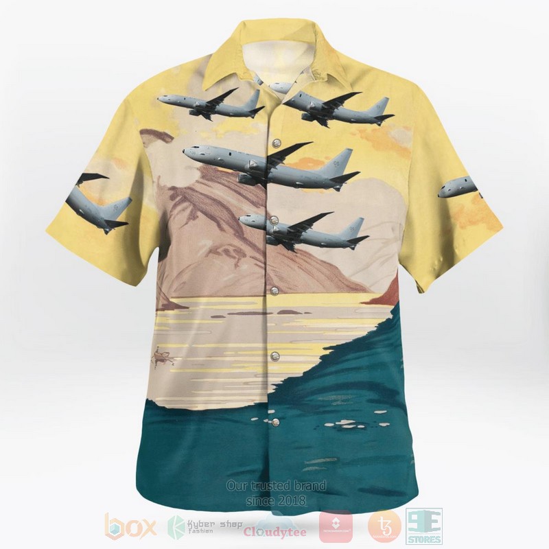 BEST Royal Air Force Boeing P-8A Poseidon MRA Mk1 737-800A 3D Aloha Shirt word2