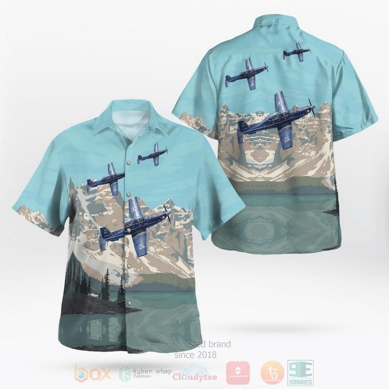 BEST Royal Air Force Canada Beechcraft CT-156 Harvard II 3D Aloha Shirt word1