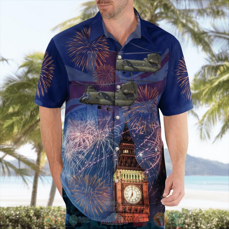 BEST Royal Air Force Chinook HC2 Happy New Year 3D Aloha Shirt word2